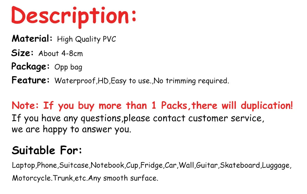 10/30/50PCS Cool Street Hip Hop Style Graffiti Stickers Cartoon PVC Decals Classic Toy DIY Suitcase Fridge Phone Skateboard Gift