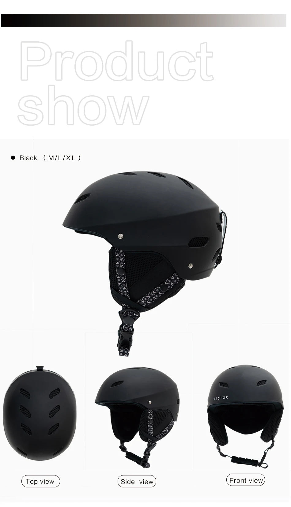 VECTOR Man Women Snowboard Snowmobile Ski Helmet CE Certification Adult Windproof Skating Skateboard Snow Sports Cycling Helmets