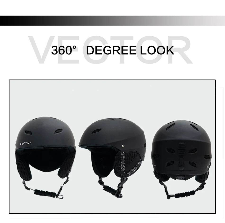 VECTOR Man Women Snowboard Snowmobile Ski Helmet CE Certification Adult Windproof Skating Skateboard Snow Sports Cycling Helmets