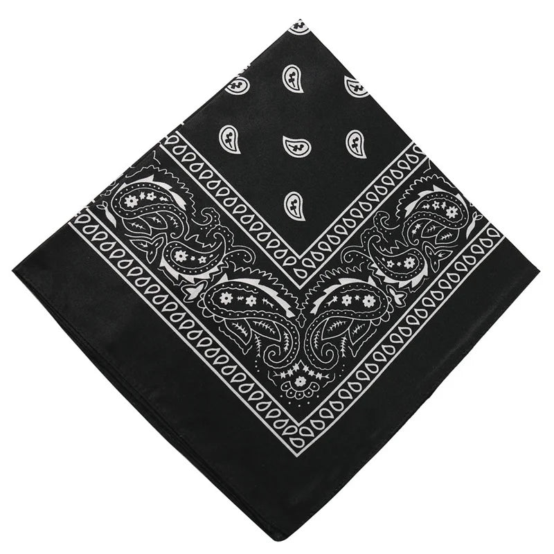 Hip Hop Women Bandana Scarf Girls Kids Punk Square Bandanas Headwear Fashion Bohemian Head Scarf Headbands Hair Accessories 2024