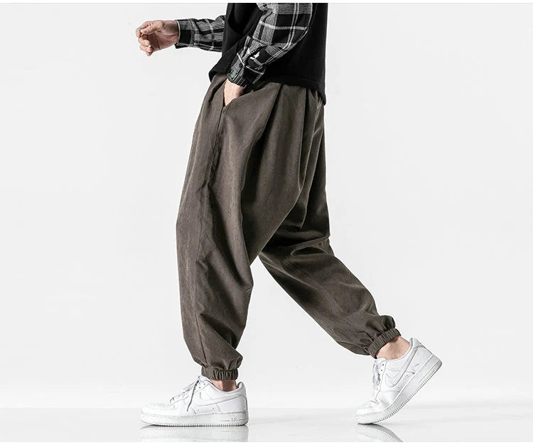 New Autumn Men's Black Pants Hip Hop Streetwear Fashion Jogger Harem Trousers Man Casual Sweatpants Male Pants Big Size M 5XL
