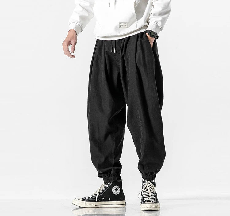 New Autumn Men's Black Pants Hip Hop Streetwear Fashion Jogger Harem Trousers Man Casual Sweatpants Male Pants Big Size M 5XL