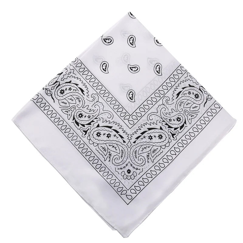 Hip Hop Women Bandana Scarf Girls Kids Punk Square Bandanas Headwear Fashion Bohemian Head Scarf Headbands Hair Accessories 2024