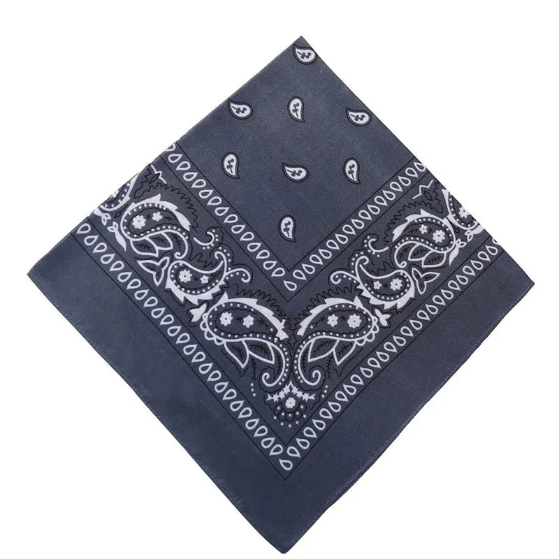 Hip Hop Women Bandana Scarf Girls Kids Punk Square Bandanas Headwear Fashion Bohemian Head Scarf Headbands Hair Accessories 2024