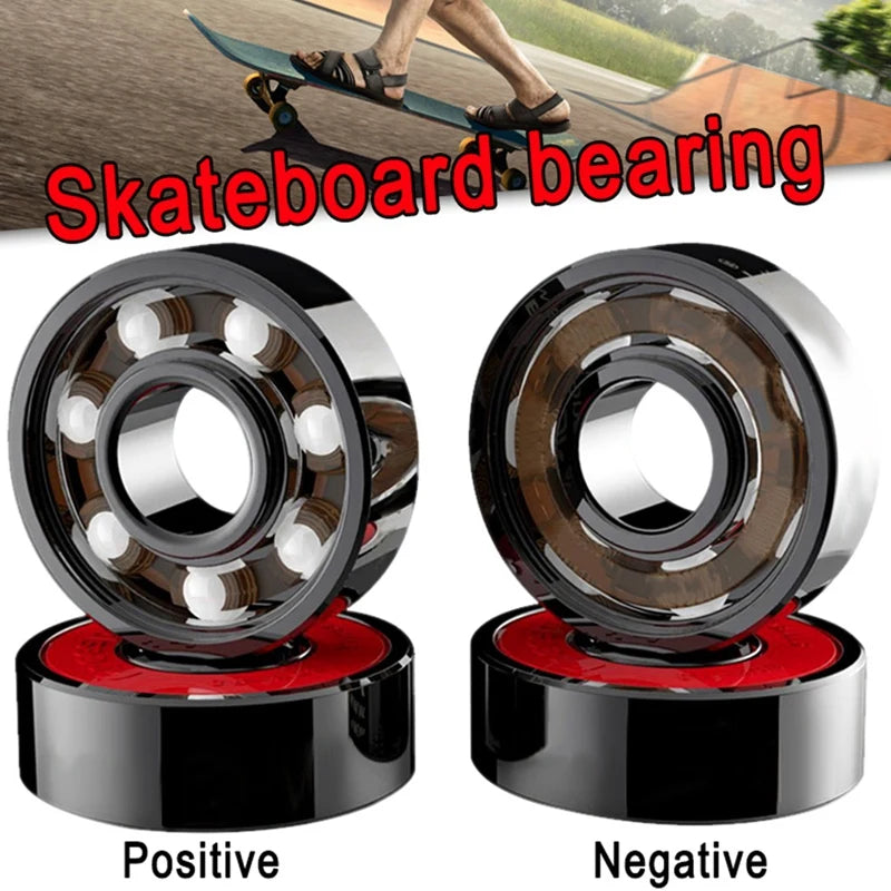 16 Pcs Ceramic Bearings High Speed Wear Resistant For Skate Skateboard Wheel