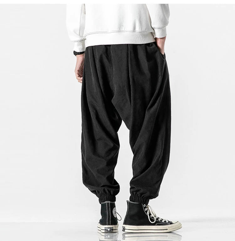 New Autumn Men's Black Pants Hip Hop Streetwear Fashion Jogger Harem Trousers Man Casual Sweatpants Male Pants Big Size M 5XL