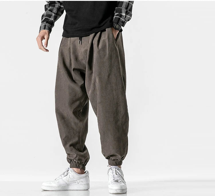 New Autumn Men's Black Pants Hip Hop Streetwear Fashion Jogger Harem Trousers Man Casual Sweatpants Male Pants Big Size M 5XL