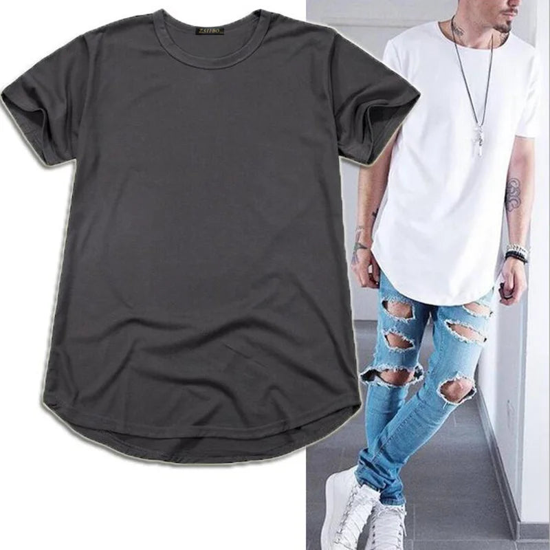 High quality pure cotton T-shirt street hip-hop men's loose oversized curved T-shirt, suitable for men and women to wear