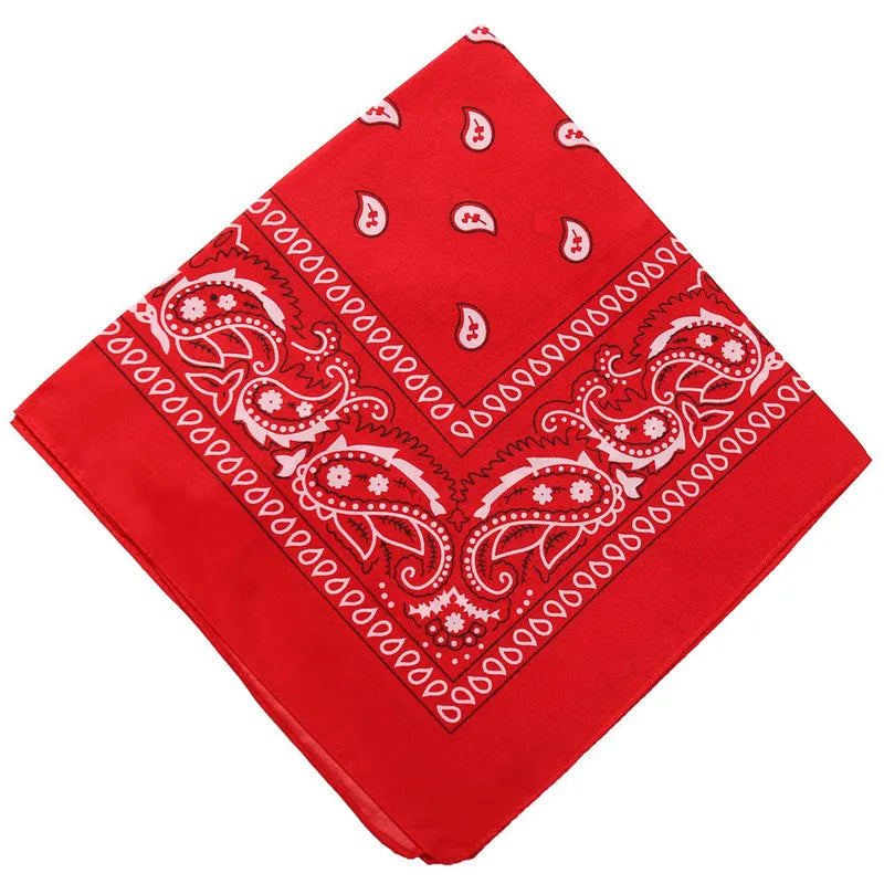 Hip Hop Women Bandana Scarf Girls Kids Punk Square Bandanas Headwear Fashion Bohemian Head Scarf Headbands Hair Accessories 2024