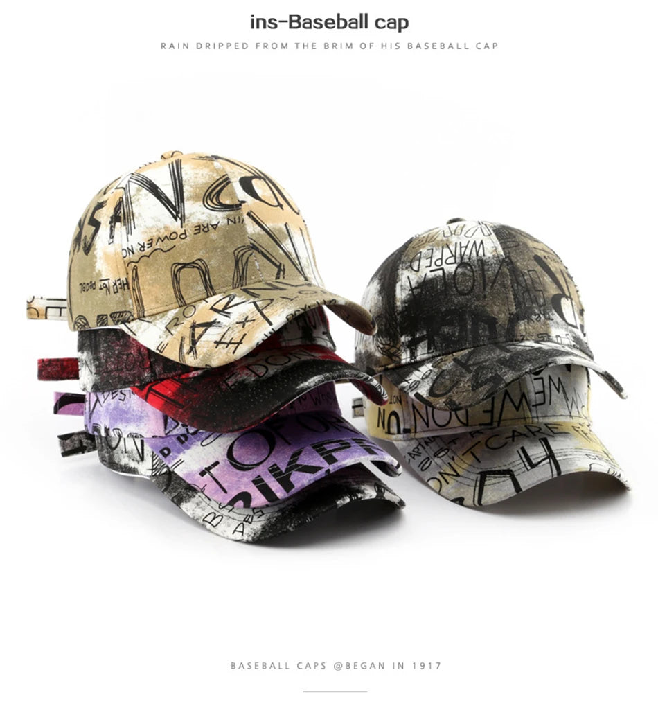 FS Black Red Street Graffiti Baseball Caps For Men Luxury Brand Women Trucker Hat Winter Snapback Hip Hop Cap Gorra Hombre 2025