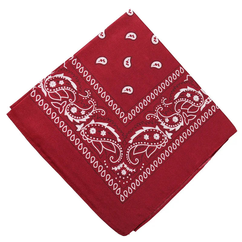 Hip Hop Women Bandana Scarf Girls Kids Punk Square Bandanas Headwear Fashion Bohemian Head Scarf Headbands Hair Accessories 2024
