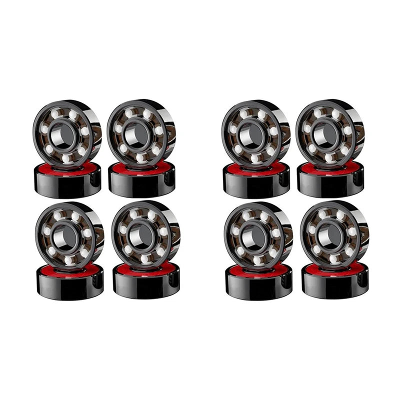 16 Pcs Ceramic Bearings High Speed Wear Resistant For Skate Skateboard Wheel