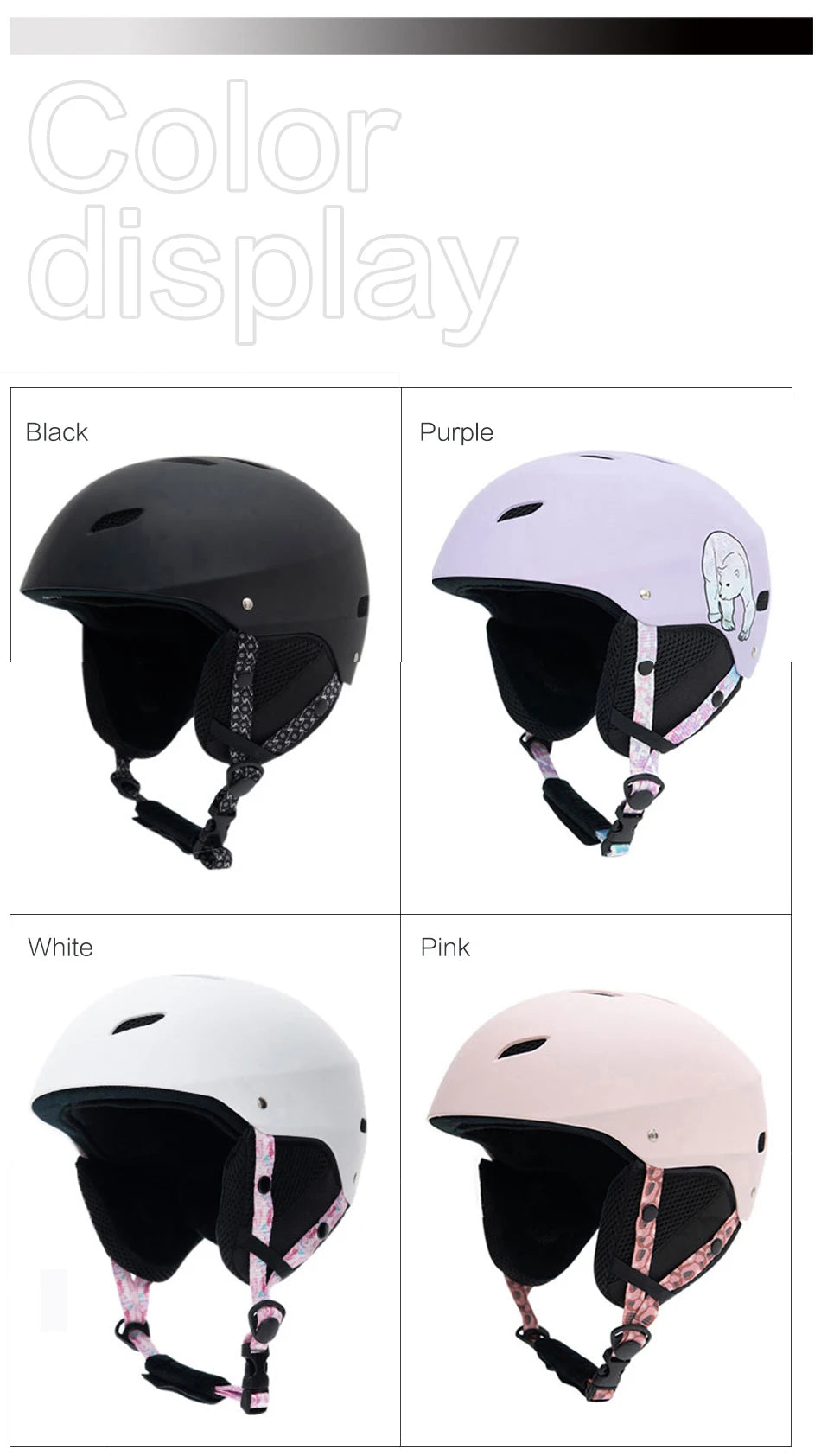 VECTOR Man Women Snowboard Snowmobile Ski Helmet CE Certification Adult Windproof Skating Skateboard Snow Sports Cycling Helmets
