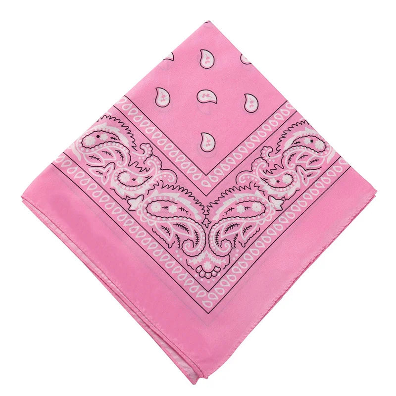 Hip Hop Women Bandana Scarf Girls Kids Punk Square Bandanas Headwear Fashion Bohemian Head Scarf Headbands Hair Accessories 2024