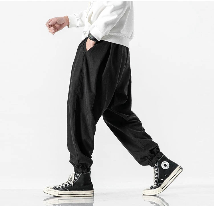 New Autumn Men's Black Pants Hip Hop Streetwear Fashion Jogger Harem Trousers Man Casual Sweatpants Male Pants Big Size M 5XL