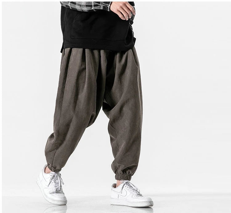 New Autumn Men's Black Pants Hip Hop Streetwear Fashion Jogger Harem Trousers Man Casual Sweatpants Male Pants Big Size M 5XL