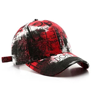 FS Black Red Street Graffiti Baseball Caps For Men Luxury Brand Women Trucker Hat Winter Snapback Hip Hop Cap Gorra Hombre 2025