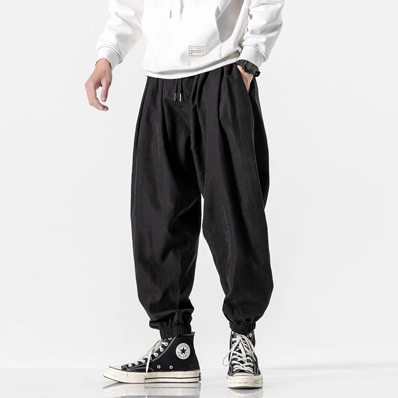 New Autumn Men's Black Pants Hip Hop Streetwear Fashion Jogger Harem Trousers Man Casual Sweatpants Male Pants Big Size M 5XL