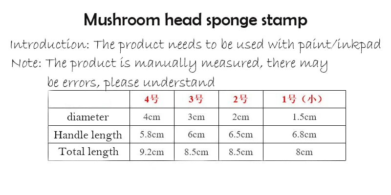 4Pcs/set Sponge Paint Brush Original Wooden Handle Painting Graffiti Early DIY Art Supplies Gifts  Sponge Paint Brush