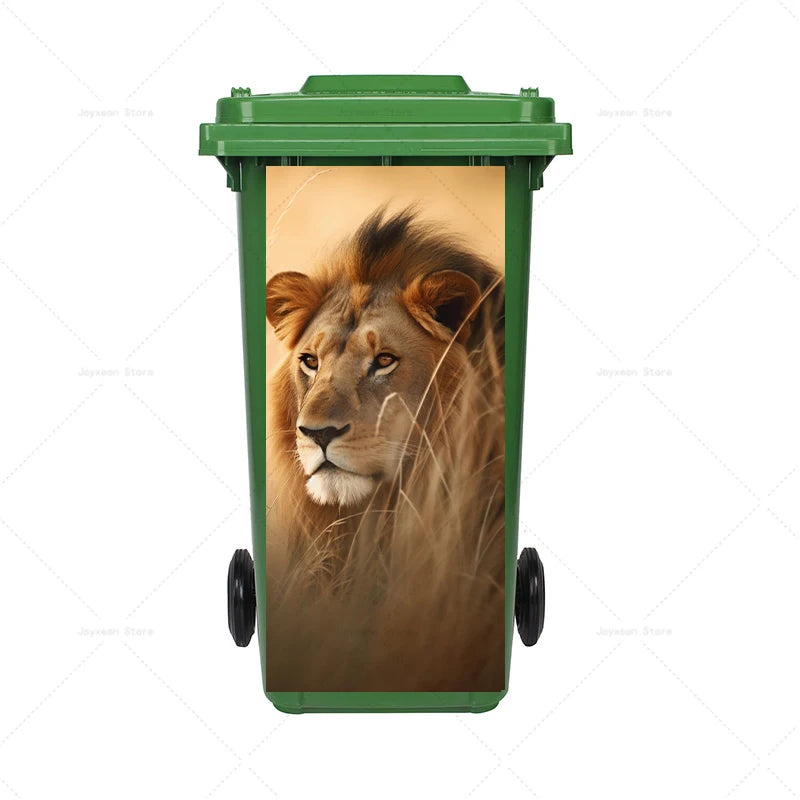 Art Graffiti Trash Can Sticker Kitchen Trash Can Waterproof Decoration Sticker Design Wallpaper Poster Cabinet Closet Stickers