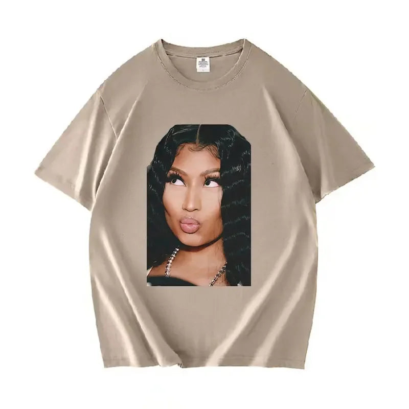 Funny Nicki Minaj Meme pattern Tshirt for womenhip-hop fashionretro rap Tshirtoversized Tshirt street wear