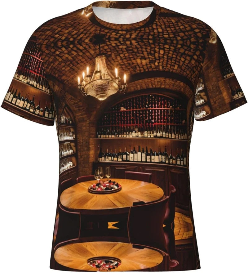 Hip Hop Graffiti Street Men's T Shirt 3D Print Cool Graphic Crew Neck Short Sleeve T Shirts Personality Fashion Cool Tee Top