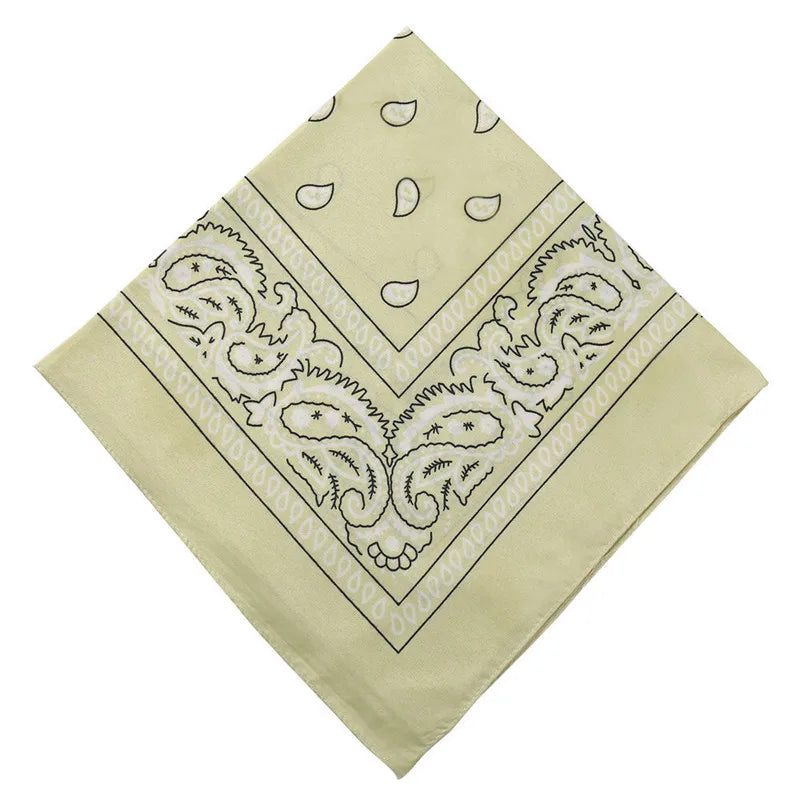 Hip Hop Women Bandana Scarf Girls Kids Punk Square Bandanas Headwear Fashion Bohemian Head Scarf Headbands Hair Accessories 2024