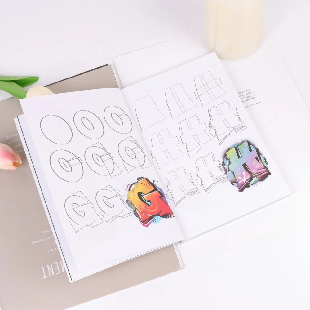 Graffiti Coloring Book With Rich Colors High-definition Lines And Soft Covers Suitable For Adults And Teenagers To Coloring