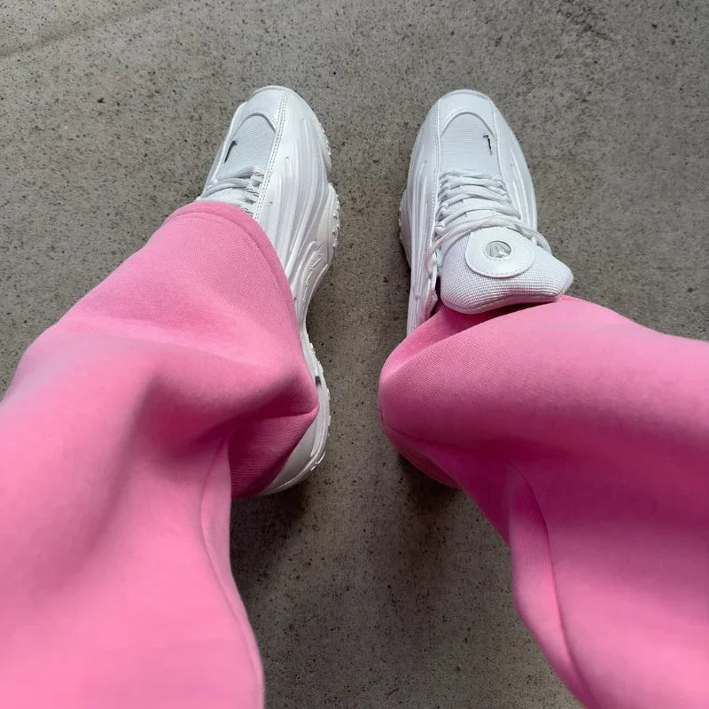 2025 Fashion Embroidery Casual Slim Pants Y2k Street Wearing Solid Color Sport Pants Men and Women Couple Straight Leg Pants Hot