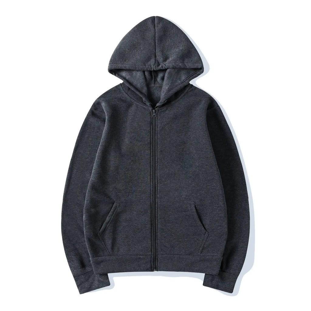 Fashion Casual Black Gray Blue Zipper Hoodie Hip Hop Street Wear Sweatshirts Skateboard Men/Woman Pullover Hoodies Male Hoodie