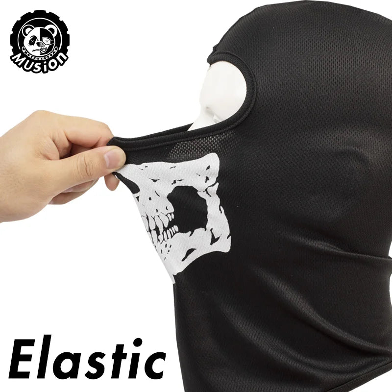 Musion Black Ghosts Balaclava Full Face Mask for Cosplay Motorcycle Cycling Outdoor Skateboard Hiking Skiing
