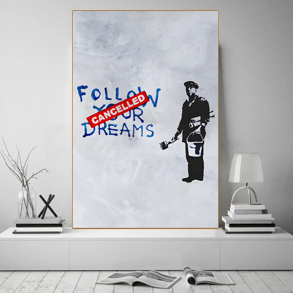 Street Graffiti Abstract Art Wall Posters Girl With Balloon Modern Home Room Decor Canvas Painting Mural Pictures Prints Artwork