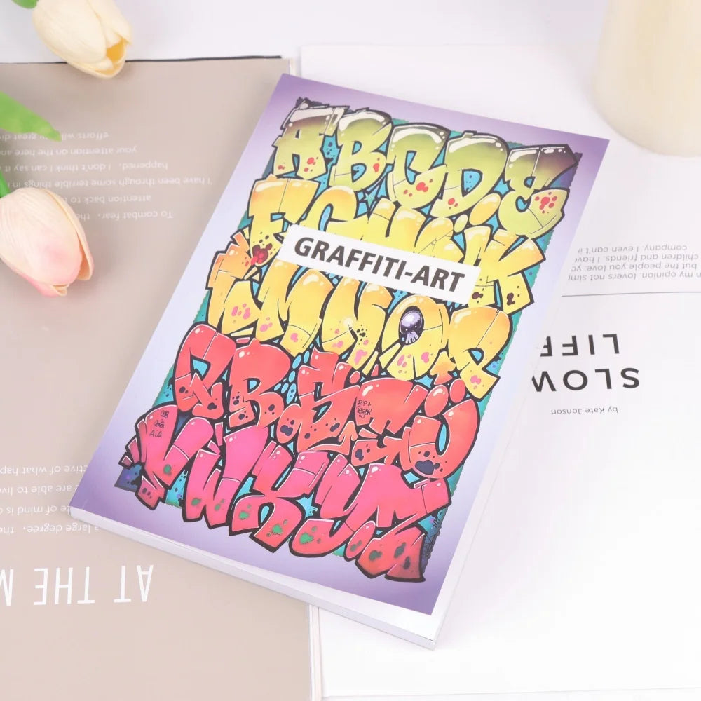 Graffiti Coloring Book With Rich Colors High-definition Lines And Soft Covers Suitable For Adults And Teenagers To Coloring