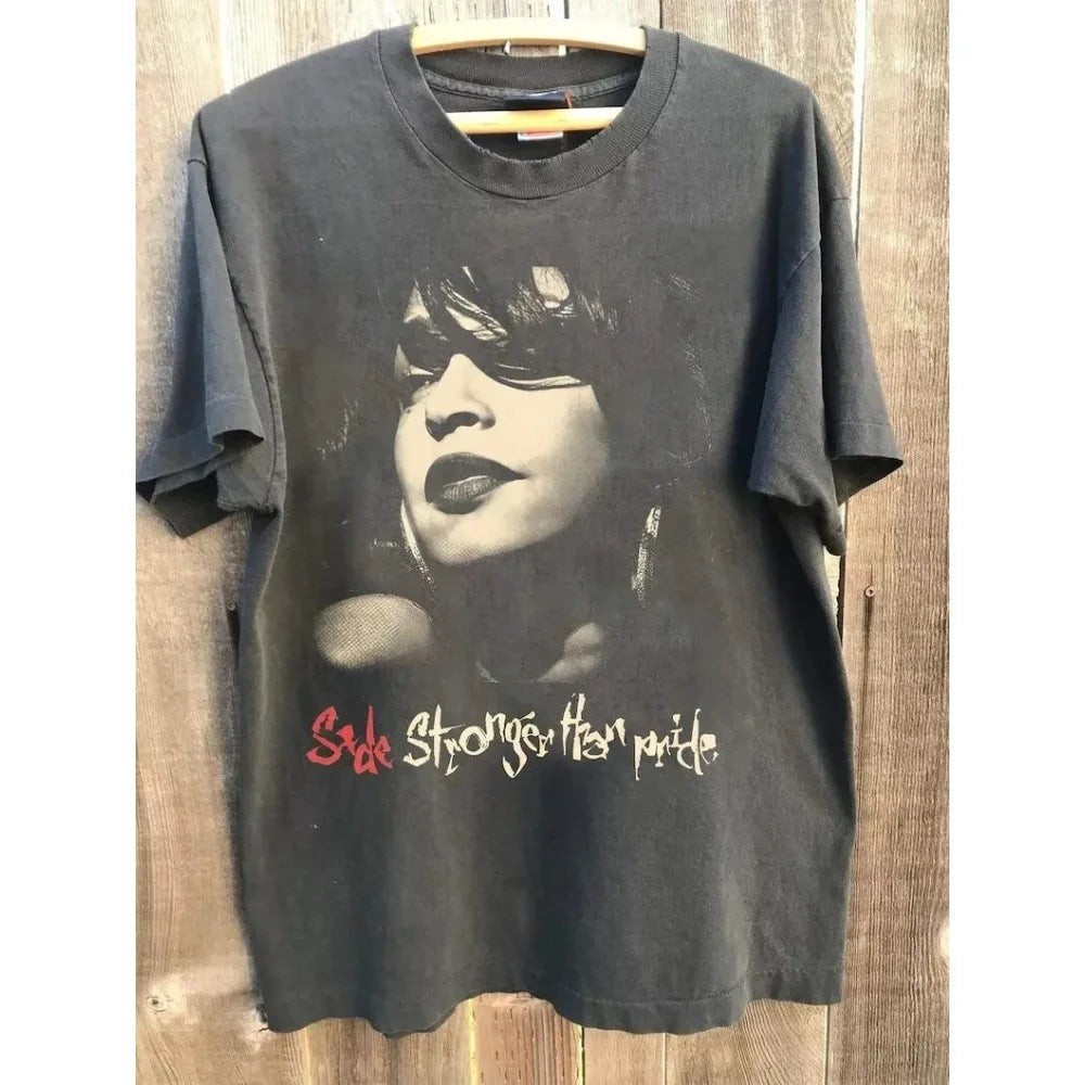 Vintage 90's Sade Adu Shirt Sade Rap Hip Hop 90 Unisex Tshirt S-4XL Graphic Short Sleeve Shirt Men Women Summer