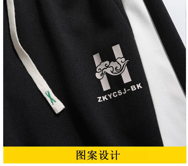 Fashion Men's Casual Shorts 2025 Summer Youth High Street Wear Knee-Length Pants Outdoor Sports Elastic Waist Five-Cents Joggers