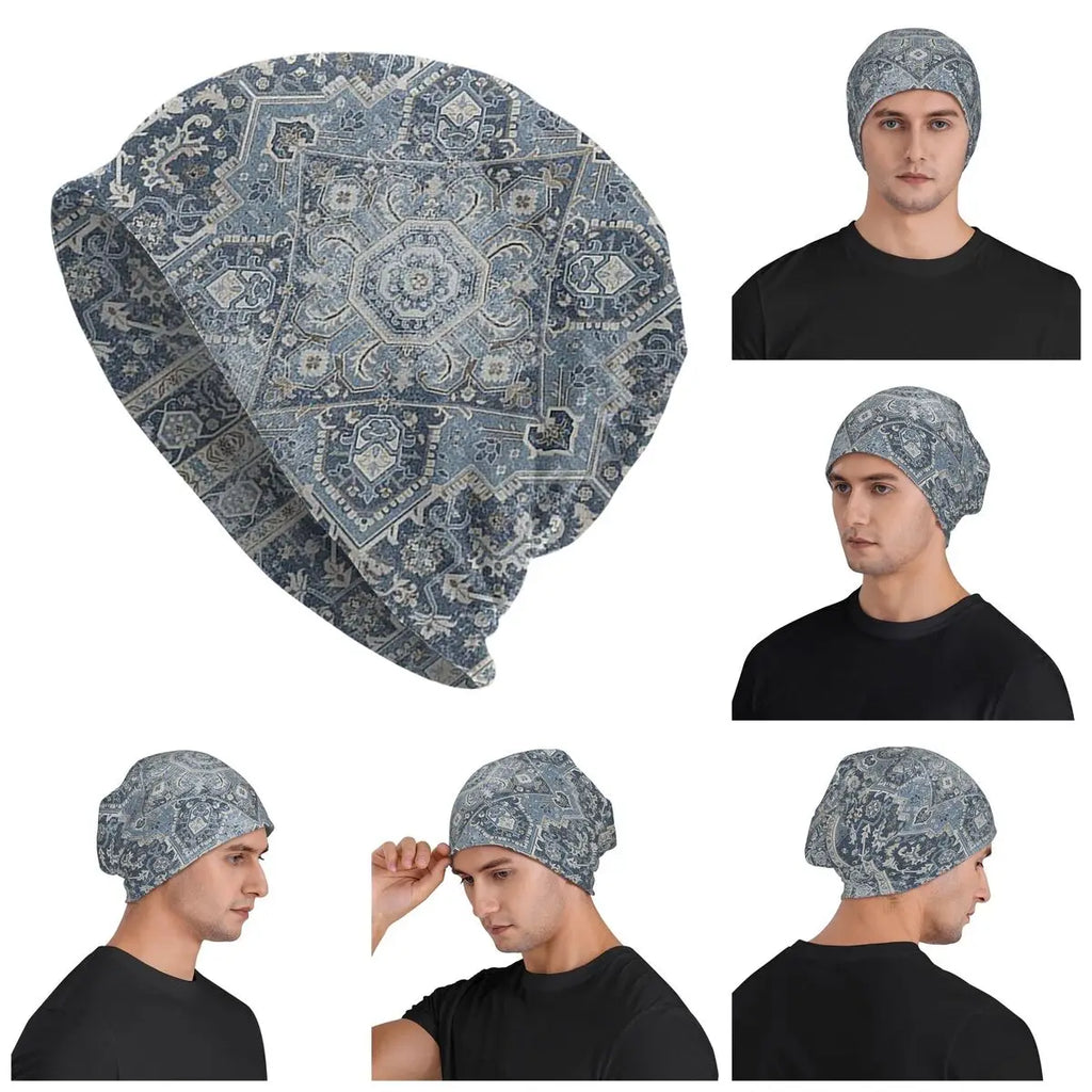 Oriental Rug Art Culture Men Women Adult Beanies Caps Knitting Bonnet Hat Warm Hip Hop Autumn Winter Outdoor Skullies Hats