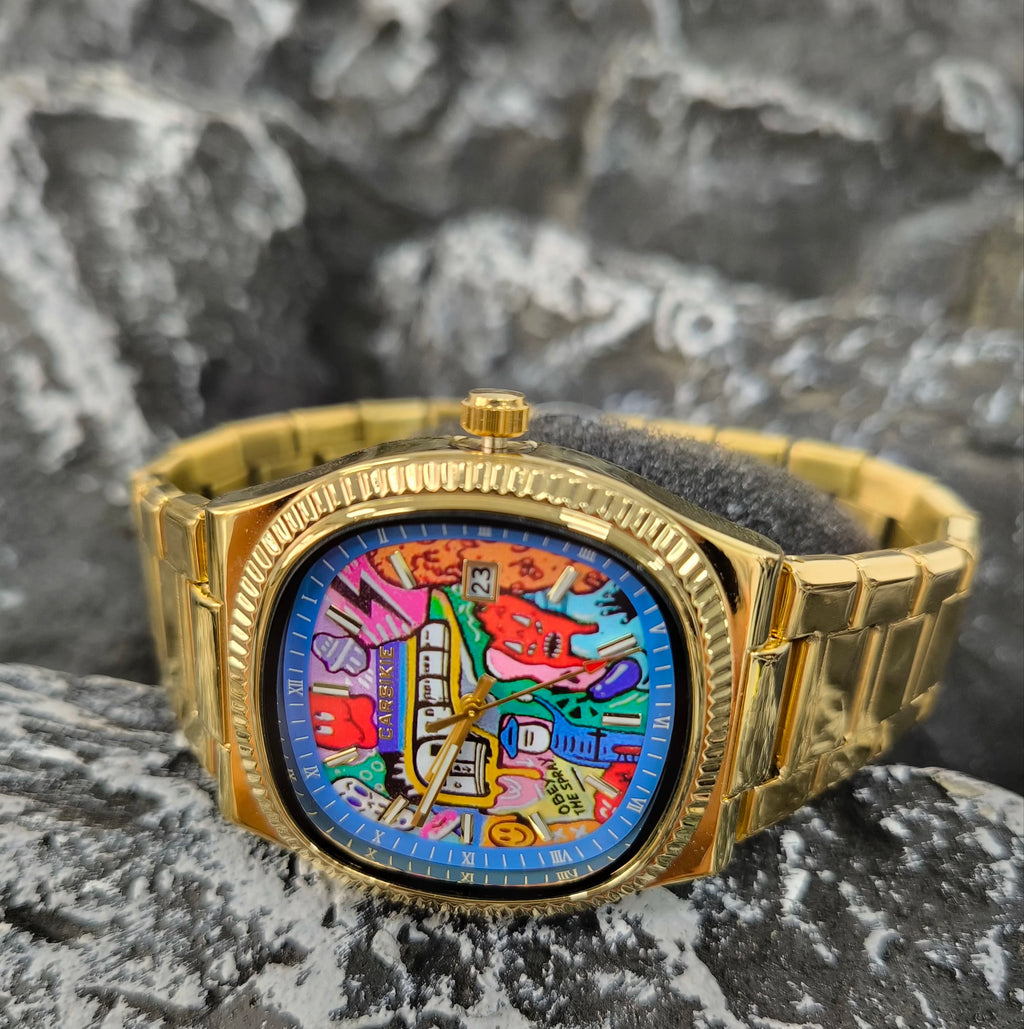 2025 New Square Men's Watch Abstract Art Dial Trendy Retro Niche Watch Luxury Gift Silver Black Gold Quartz Watch Street Style