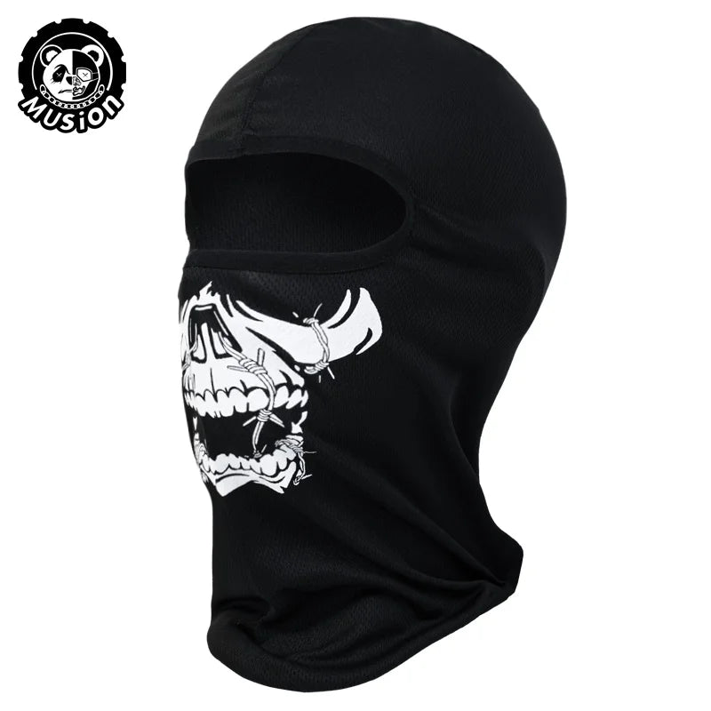 Musion Black Ghosts Balaclava Full Face Mask for Cosplay Motorcycle Cycling Outdoor Skateboard Hiking Skiing