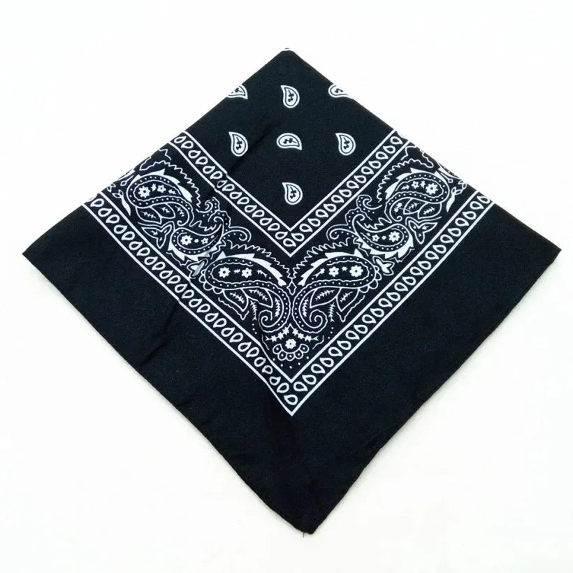 Fashion Hip Hop  Bandana Square Scarf Cowboy Cashew Black Red Paisley Headband Print For Women/Men/Boys/Girls