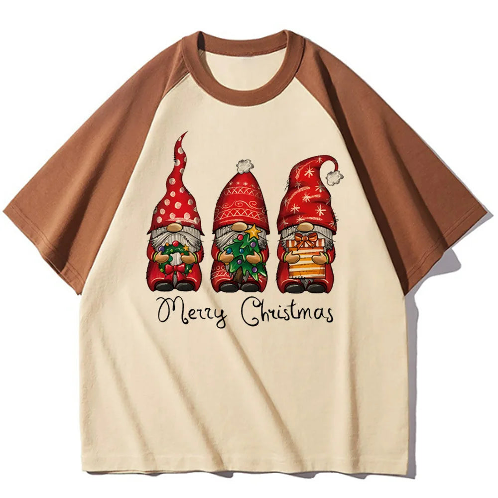 Christmas top tees teen Colorful Vintage aesthetic Grunge Y2k korean clothes tshirt hip hop Graphic harajuku Grunge Pop Culture