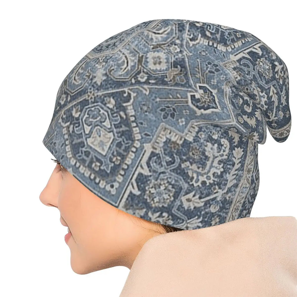 Oriental Rug Art Culture Men Women Adult Beanies Caps Knitting Bonnet Hat Warm Hip Hop Autumn Winter Outdoor Skullies Hats