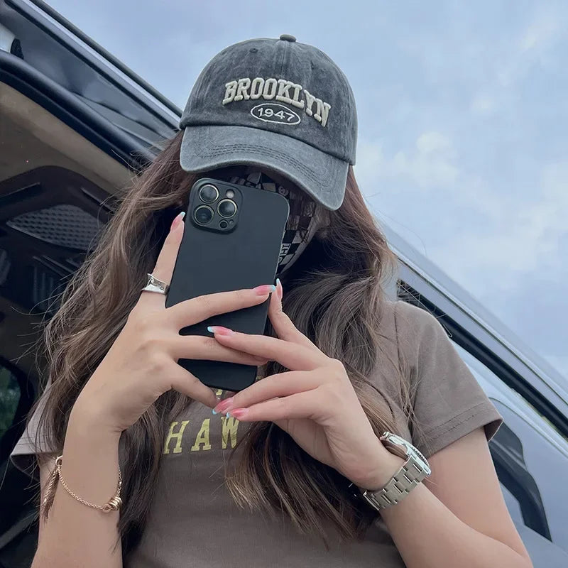 Brooklyn Alphabet Baseball Cap Men Women's Cowboy Baseball Cap Summer Cotton Hat Snapback Hip-Hop Hat Casual Gorra Hombre Visor