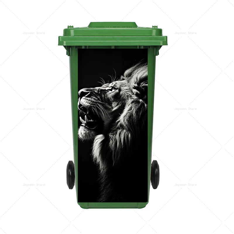 Art Graffiti Trash Can Sticker Kitchen Trash Can Waterproof Decoration Sticker Design Wallpaper Poster Cabinet Closet Stickers