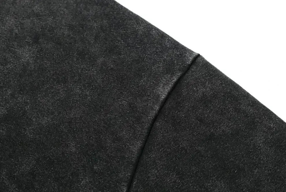 Graffiti Pattern Washed T-Shirt Retro Men'S Fashion Oversized Round Neck Pure Cotton Short Sleeved American Trend Loose T-Shirt