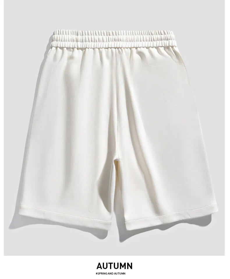 Fashion Men's Casual Shorts 2025 Summer Youth High Street Wear Knee-Length Pants Outdoor Sports Elastic Waist Five-Cents Joggers