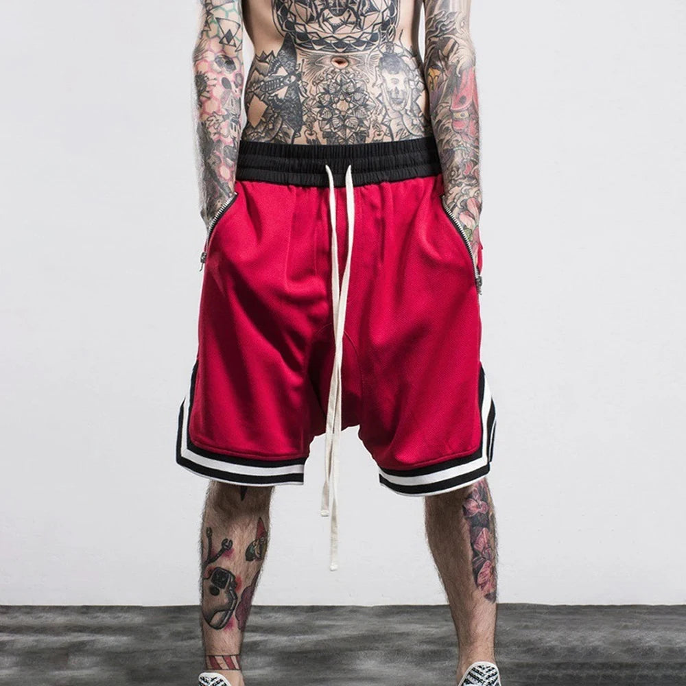 Men's Loose Shorts Male Basketball Gym Fitness Joggers Quick Dry Sports Outfits Hip Hop Rap Street Wear for Men