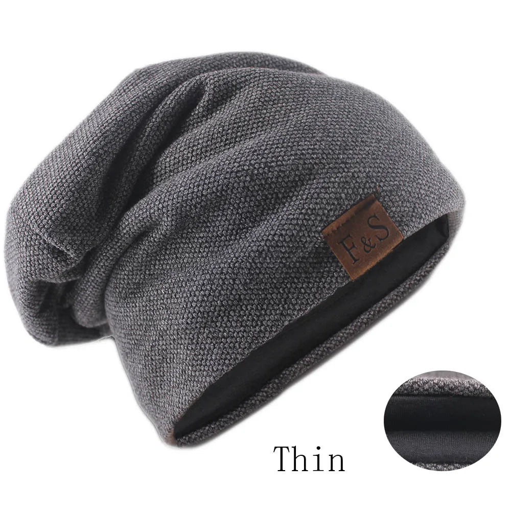 Fashion Bonnet Hat For Men And Women Autumn Knitted Solid Color Skullies Beanies Spring Casual Soft Turban Hats Hip Hop Beanie