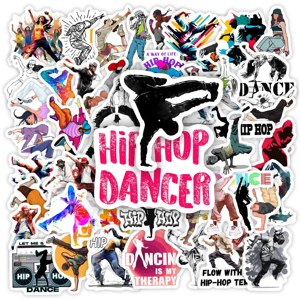 Hip Hop Street Dance Dancer Stickers DIY Toys Decal  for Scrapbook Decorative Laptop Phone Luggage Graffiti Bottles Waterproof