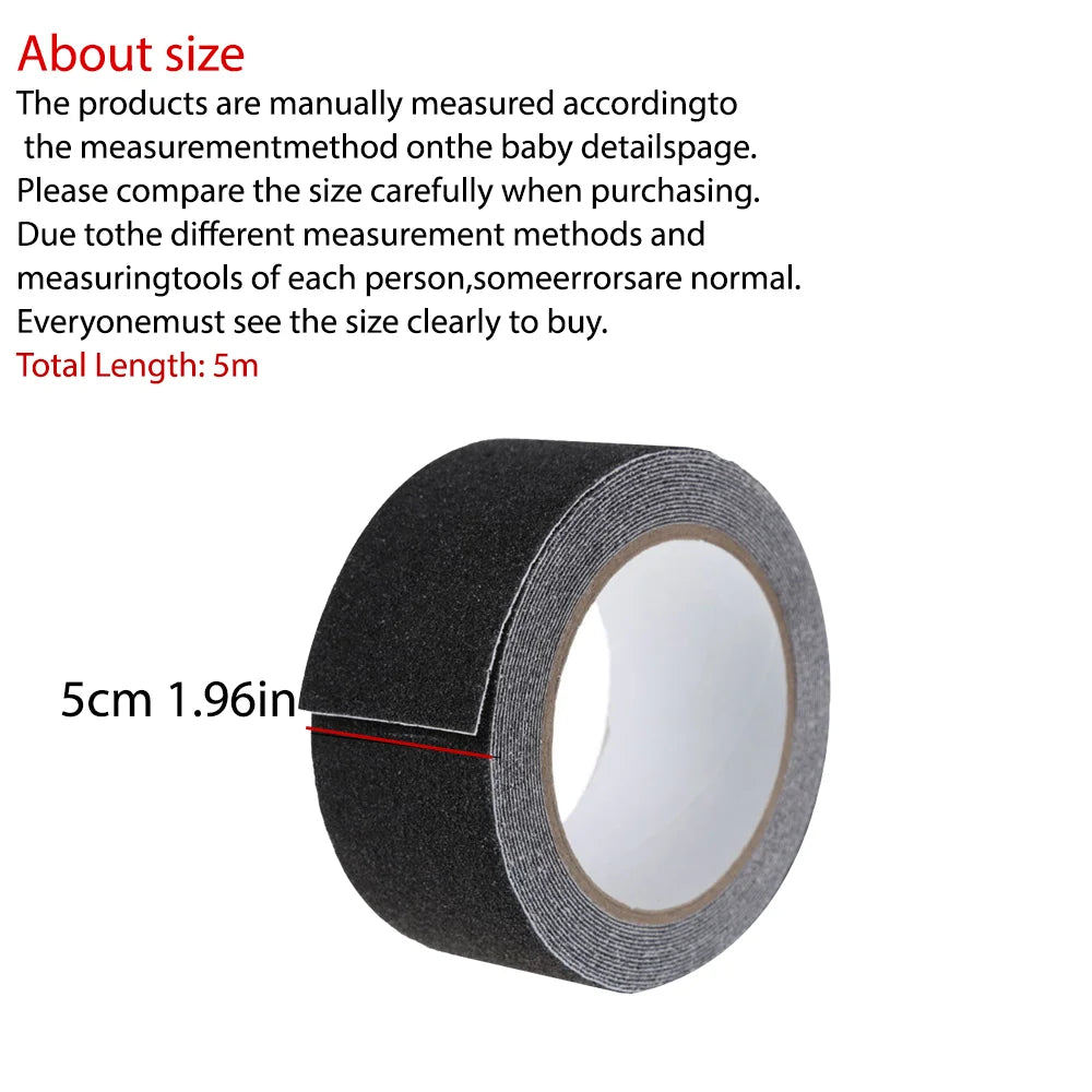 5CM X 5M Heavy Duty Anti Slip Tape Waterproof Outdoor Grip Tape For Stair Steps Ramp Skateboards Adhesive Non Slip Strips