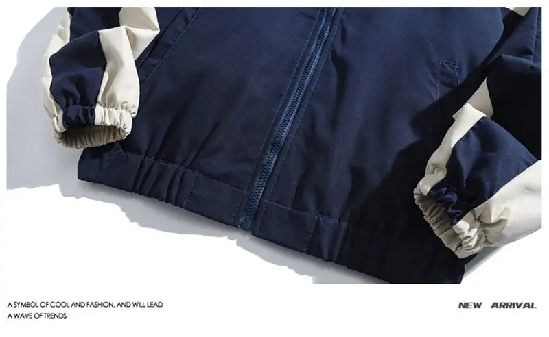 Hip Hop Varsity Jacket Men High Street Patchwork Color Black Windbreaker Coats Women Spring Autumn Thin Fashion College Jackets